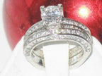 Jewellery Kingdom Ladies 1.55 Carat Cz Free Band Wedding Engagement Ring Set (Silver) - Jewelry Rings - British D'sire