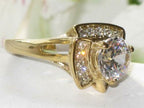 Jewellery Kingdom Ladies 2 Carat Cz Steel Solitaire Accents Raised Gold Ring - Jewelry Rings - British D'sire