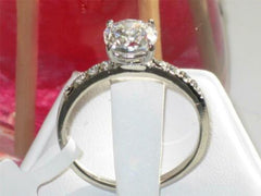 Jewellery Kingdom Ladies 2 Carat Simulated Diamonds Stainless Steel Engagement Ring (Silver) - Jewelry Rings - British D'sire