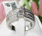 Jewellery Kingdom Ladies 2 Carat Solitaire Accents Channel Stainless Steel Cubic Zirconia Ring (Silver) - Jewelry Rings - British D'sire