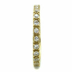 Jewellery Kingdom Ladies 2mm Full Eternity Wedding Band Stacking 18kt Steel Cz Gold Ring - Jewelry Rings - British D'sire