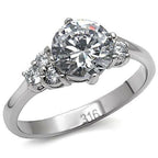 Jewellery Kingdom Ladies 3 Carat Cz Stainless Steel Anniversary Silver Ring - Jewelry Rings - British D'sire