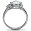 Jewellery Kingdom Ladies 3 Carat Cz Stainless Steel Anniversary Silver Ring - Jewelry Rings - British D'sire