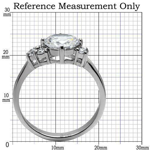 Jewellery Kingdom Ladies 3 Carat Cz Stainless Steel Anniversary Silver Ring - Jewelry Rings - British D'sire