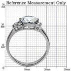 Jewellery Kingdom Ladies 3 Carat Cz Stainless Steel Anniversary Silver Ring - Jewelry Rings - British D'sire