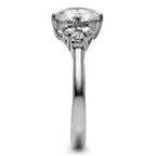 Jewellery Kingdom Ladies 3 Carat Cz Stainless Steel Anniversary Silver Ring - Jewelry Rings - British D'sire