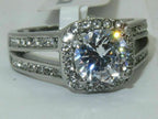 Jewellery Kingdom Ladies 3 Carat Engagement Cubic Zirconia Stainless Steel Silver Ring - Jewelry Rings - British D'sire