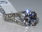 Jewellery Kingdom Ladies 3 Carat Solitaire Accents Engagement Silver Cz Ring - Jewelry Rings - British D'sire