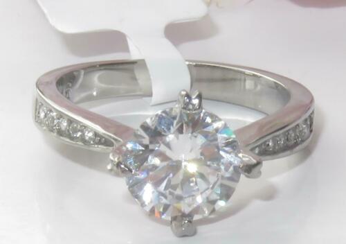 Jewellery Kingdom Ladies 3carat Solitaire Cubic Zirconia Stainless Steel Ring (Silver) Secondary image
