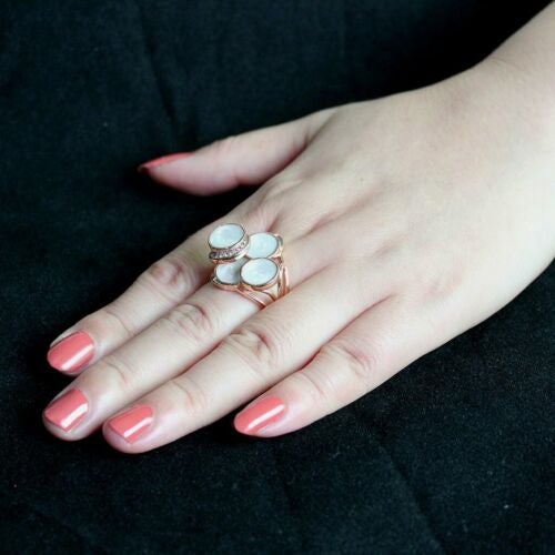 Jewellery Kingdom Ladies 3D Circles Cocktail Statement Steel Ring (Gold) - Rings - British D'sire