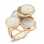 Jewellery Kingdom Ladies 3D Circles Cocktail Statement Steel Ring (Gold) - Rings - British D'sire