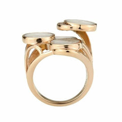 Jewellery Kingdom Ladies 3D Circles Cocktail Statement Steel Ring (Gold) - Rings - British D'sire