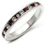 Jewellery Kingdom Ladies 3mm Amethyst Sterling Silver Stacking Band Ring - Jewelry Rings - British D'sire