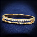 Jewellery Kingdom Ladies 3mm Cubic Zirconia Sterling Silver Elegant Rose Gold Band Ring - Jewelry Rings - British D'sire