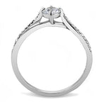 Jewellery Kingdom Ladies 50 Carat Stainless Steel Cubic Zirconia Accents 1/2 Carat Ring - Jewelry Rings - British D'sire