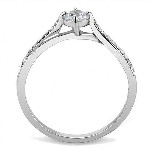 Jewellery Kingdom Ladies 50 Carat Stainless Steel Cubic Zirconia Accents 1/2 Carat Ring - Jewelry Rings - British D'sire