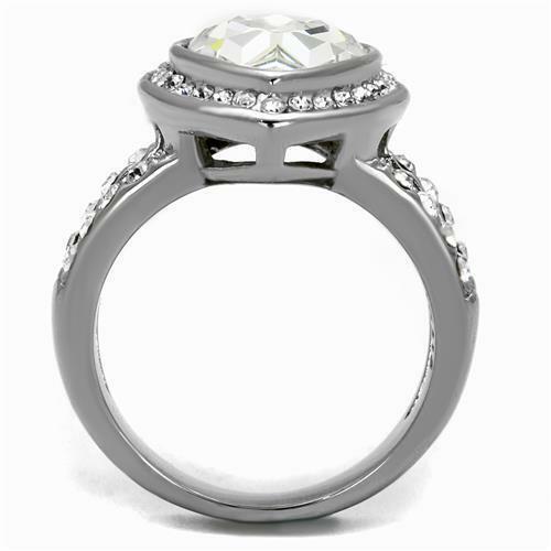 Jewellery Kingdom Ladies 6 Carat Cz Silver Stainless Steel Sparkling Dress Pear Ring - Jewelry Rings - British D'sire