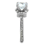 Jewellery Kingdom Ladies Accents Fancy Shank Channel 4K Stainless Steel Ring (Silver) - Rings - British D'sire