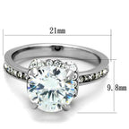 Jewellery Kingdom Ladies Accents Fancy Shank Channel 4K Stainless Steel Ring (Silver) - Rings - British D'sire
