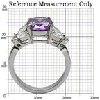 Jewellery Kingdom Ladies Amethyst Cz Marquise Oval Stainless Steel Purple Dress Ring (Silver) - Jewelry Rings - British D'sire