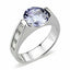 Jewellery Kingdom Ladies Amethyst Purple Emerald Designer Cuts Stainless Steel Ring (Silver) - Rings - British D'sire