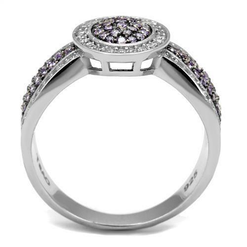Jewellery Kingdom Ladies Amethyst Sterling Silver 925 Pave Dress Stamped Handmade Ring Purple s - Jewelry Rings - British D'sire Main image