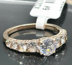 Jewellery Kingdom Ladies Anniversary Cubic Zirconia Ring (Gold) - Rings - British D'sire