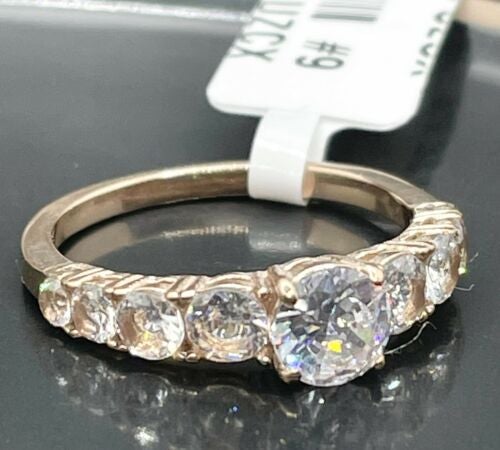 Jewellery Kingdom Ladies Anniversary Cubic Zirconia Ring (Gold) - Rings - British D'sire