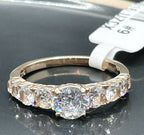 Jewellery Kingdom Ladies Anniversary Cubic Zirconia Ring (Gold) - Rings - British D'sire