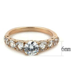 Jewellery Kingdom Ladies Anniversary Cubic Zirconia Steel Pretty Sparkle Ring (Rose Gold) - Jewelry Rings - British D'sire
