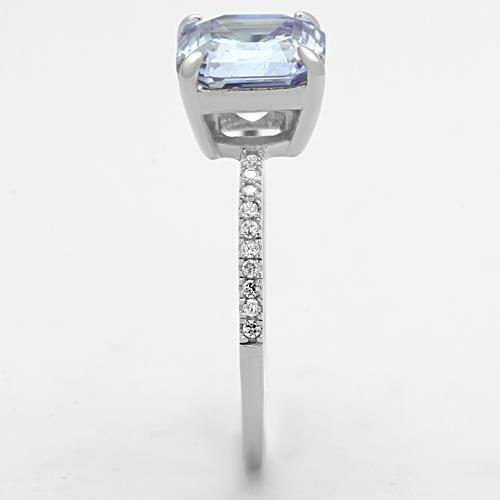 Jewellery Kingdom Ladies Asscher Purple Amethyst Stamped 3K Ring (Silver) Secondary image