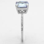 Jewellery Kingdom Ladies Asscher Purple Amethyst Stamped 3K Ring (Silver) - Rings - British D'sire