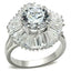 Jewellery Kingdom Ladies Baguettes Solitaire Sterling Silver 6 Carat Cocktail Ring (Silver) - Jewelry Rings - British D'sire
