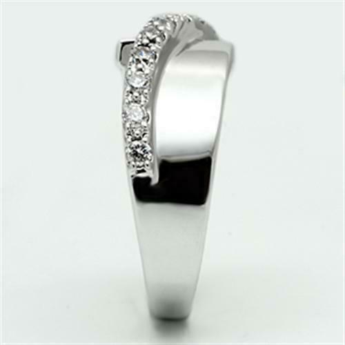 Jewellery Kingdom Ladies Band 9mm Cubic Zirconia Rhodium Sparkling All Sizes Ring (Silver) - Jewelry Rings - British D'sire