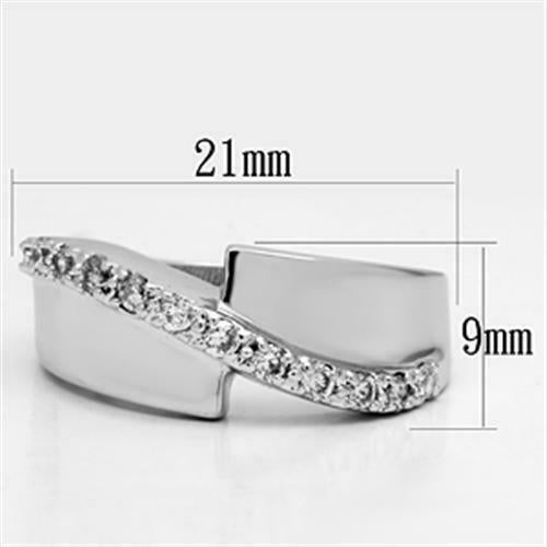 Jewellery Kingdom Ladies Band 9mm Cubic Zirconia Rhodium Sparkling All Sizes Ring (Silver) - Jewelry Rings - British D'sire