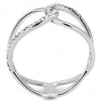 Jewellery Kingdom Ladies Band Contemporary Stainless Steel Sparkle Cubic Zirconia Ring (Silver) - Jewelry Rings - British D'sire