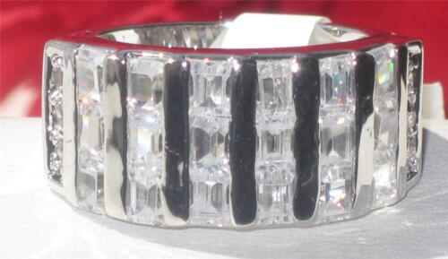 Jewellery Kingdom Ladies Band Cubic Zirconia Princess Cut Silver Eternity Ring - Jewelry Rings - British D'sire Main image