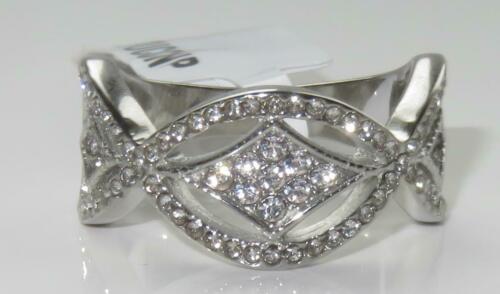 Jewellery Kingdom Ladies Band Cz Stainless Steel Pave Pretty Wedding Eternity Silver Ring - Jewelry Rings - British D'sire