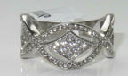 Jewellery Kingdom Ladies Band Cz Stainless Steel Pave Pretty Wedding Eternity Silver Ring - Jewelry Rings - British D'sire