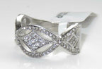 Jewellery Kingdom Ladies Band Cz Stainless Steel Pave Pretty Wedding Eternity Silver Ring - Jewelry Rings - British D'sire