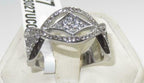 Jewellery Kingdom Ladies Band Cz Stainless Steel Pave Pretty Wedding Eternity Silver Ring - Jewelry Rings - British D'sire