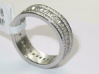 Jewellery Kingdom Ladies Band Full Eternity Cubic Zirconia Stainless Steel Emerald (Silver) - Jewelry Rings - British D'sire