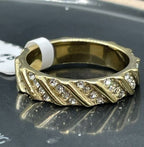Jewellery Kingdom Ladies Band Full Eternity Steel Cz Wedding Two Tone Ring - Jewelry Rings - British D'sire