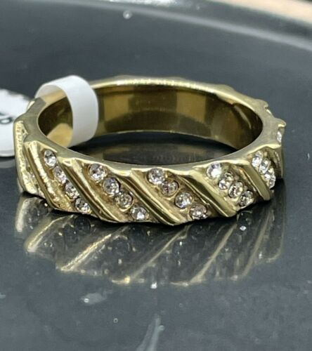 Jewellery Kingdom Ladies Band Full Eternity Steel Cz Wedding Two Tone Ring - Jewelry Rings - British D'sire