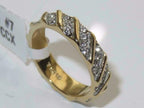 Jewellery Kingdom Ladies Band Full Eternity Steel Cz Wedding Two Tone Ring - Jewelry Rings - British D'sire