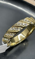 Jewellery Kingdom Ladies Band Full Eternity Steel Cz Wedding Two Tone Ring - Jewelry Rings - British D'sire