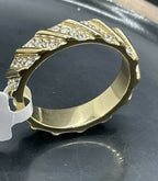 Jewellery Kingdom Ladies Band Full Eternity Steel Cz Wedding Two Tone Ring - Jewelry Rings - British D'sire
