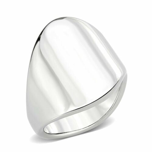 Jewellery Kingdom Ladies Band Highly Polished Stamped Stainless Steel Ring (Silver) - Jewelry Rings - British D'sire Main image