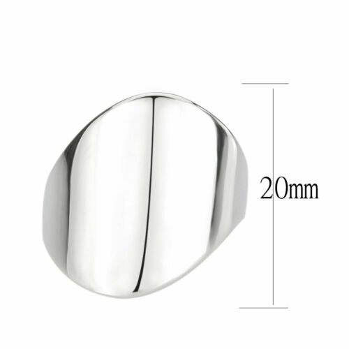 Jewellery Kingdom Ladies Band Highly Polished Stamped Stainless Steel Ring (Silver) Secondary image