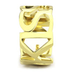 Jewellery Kingdom Ladies Band Kiss No Stone 18kt Stainless Steel Ring (Gold) - Jewelry Rings - British D'sire